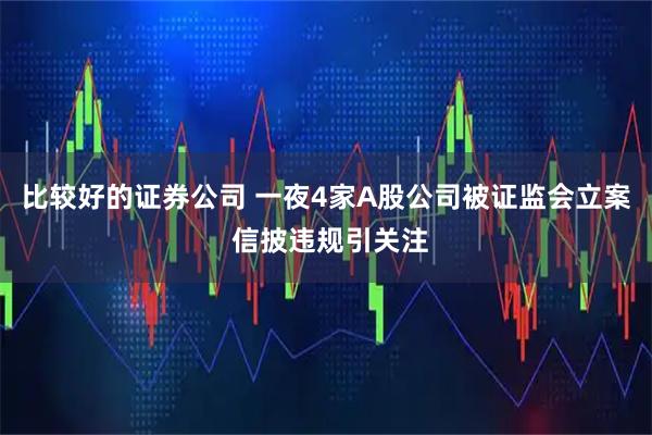 比较好的证券公司 一夜4家A股公司被证监会立案 信披违规引关注